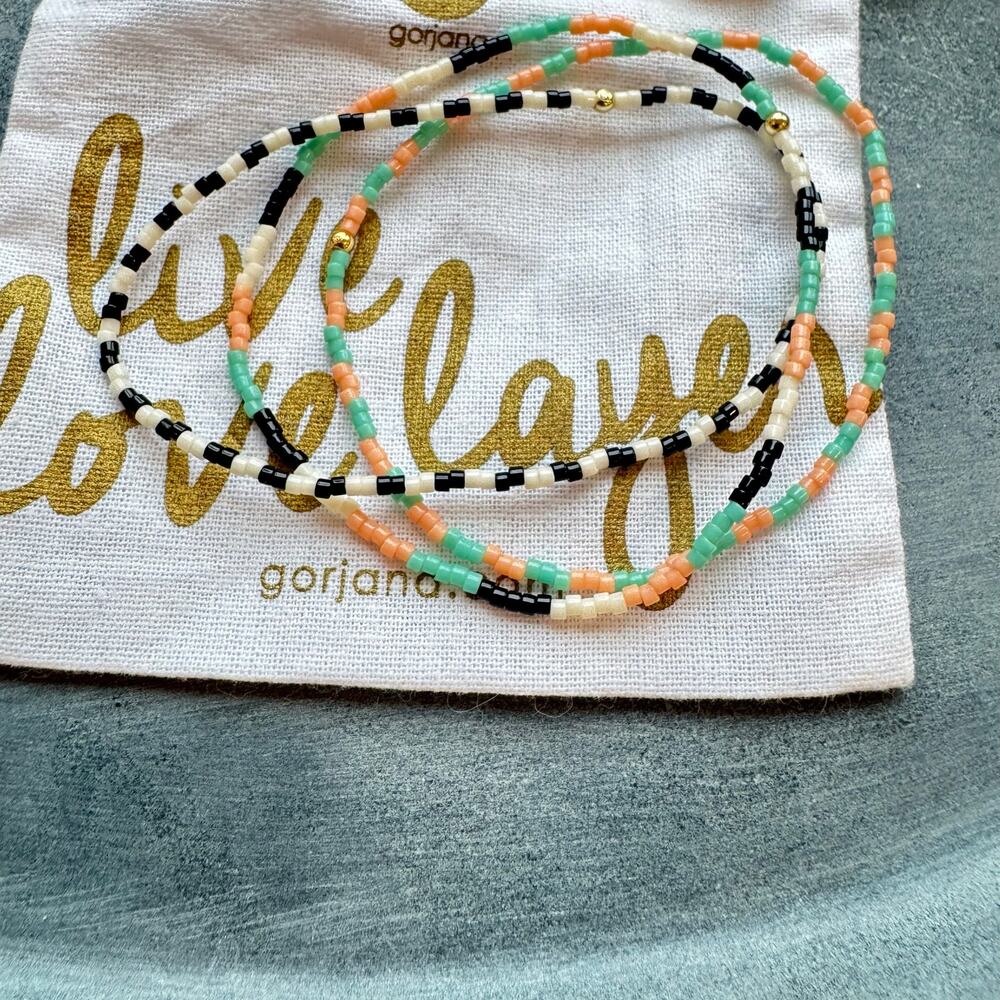 NEW Gorjana Gigi Stripe Bracelet Trio Palm Desert